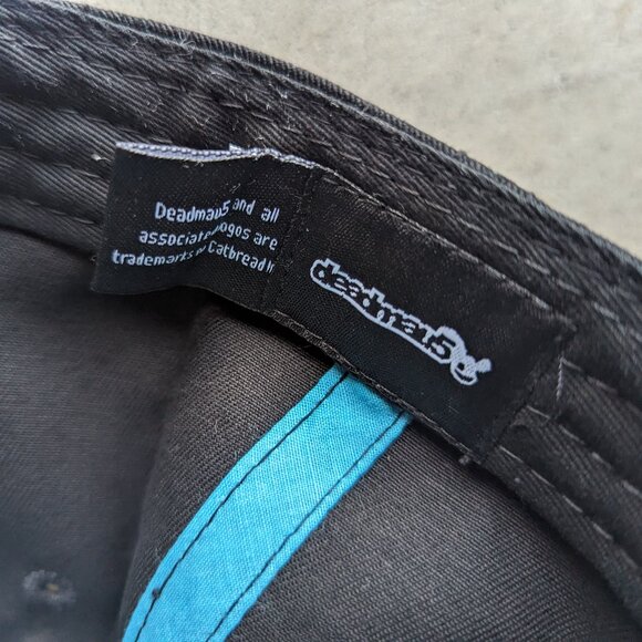 Deadmau5 Embroidered Blue Black Cap Hat Wide Flat Bill Adjustable - Picture 7 of 8